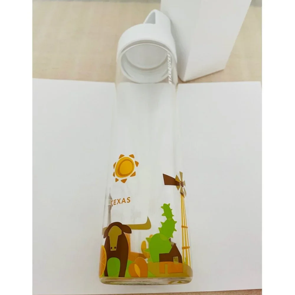 🌟 Starbucks 🌟 'You Are Here' Glass Water Bottle Collection 2015, 'TEXAS'